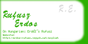 rufusz erdos business card